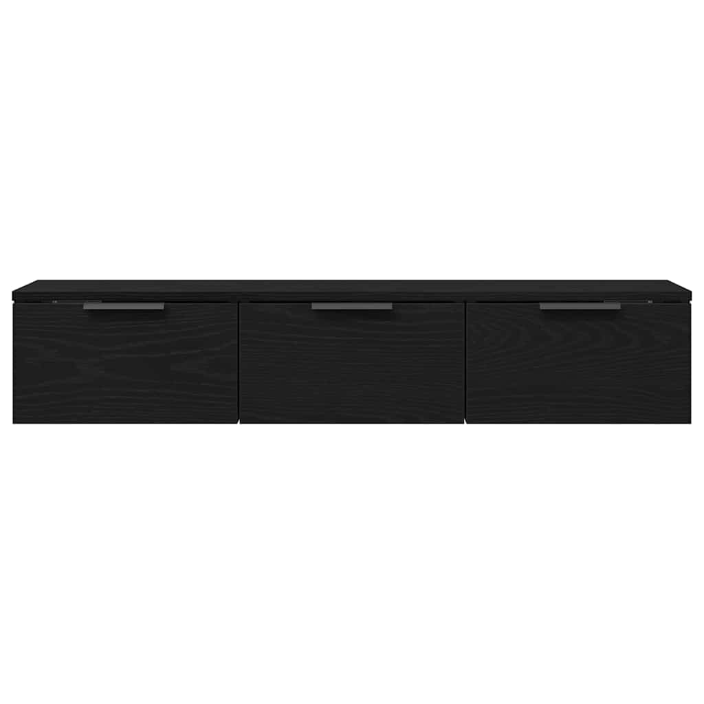 Mueble de pared con cajón Roble Negro 102 x 30 x 20 cm
