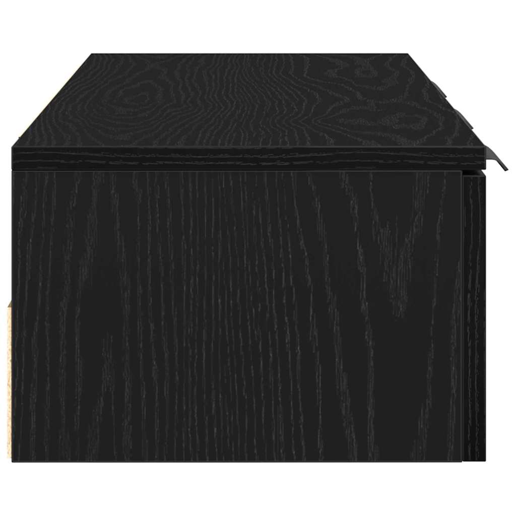 Mueble de pared con cajón Roble Negro 102 x 30 x 20 cm