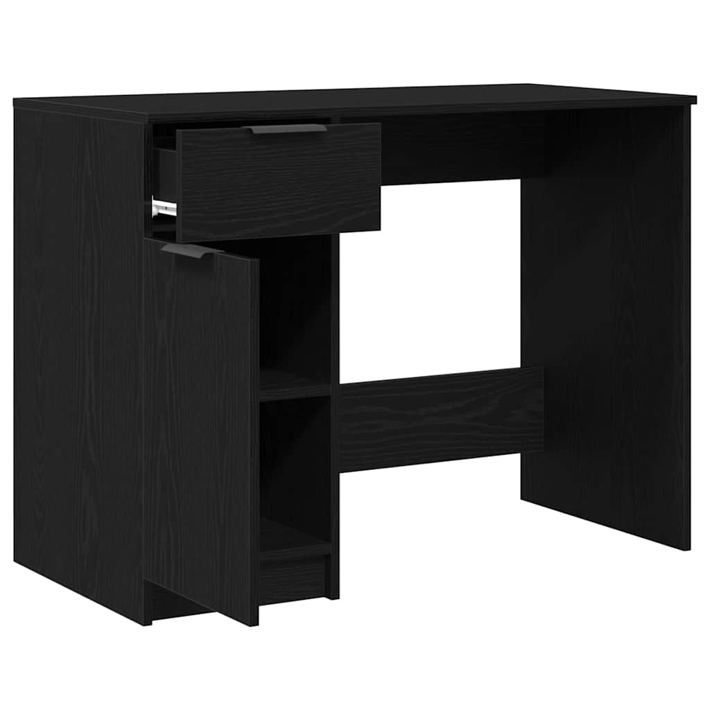 Escritorio Roble Negro 100 x 50 x 75 cm Madera de ingeniería