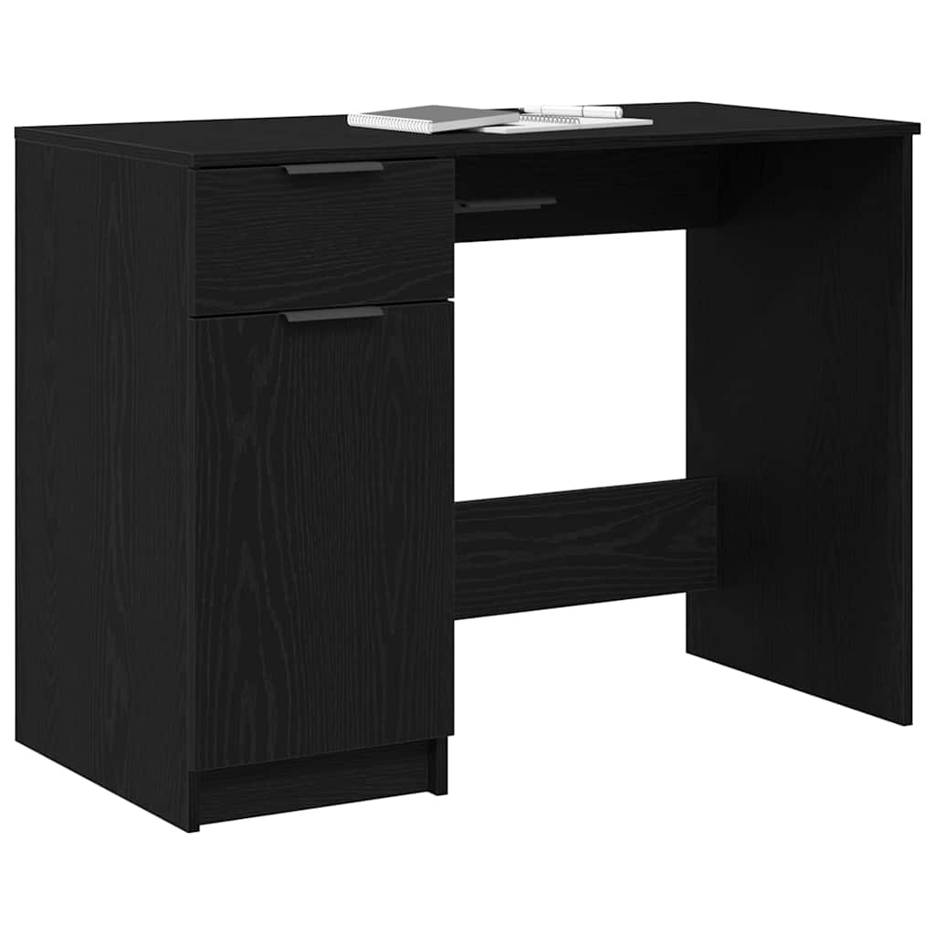 Escritorio Roble Negro 100 x 50 x 75 cm Madera de ingeniería