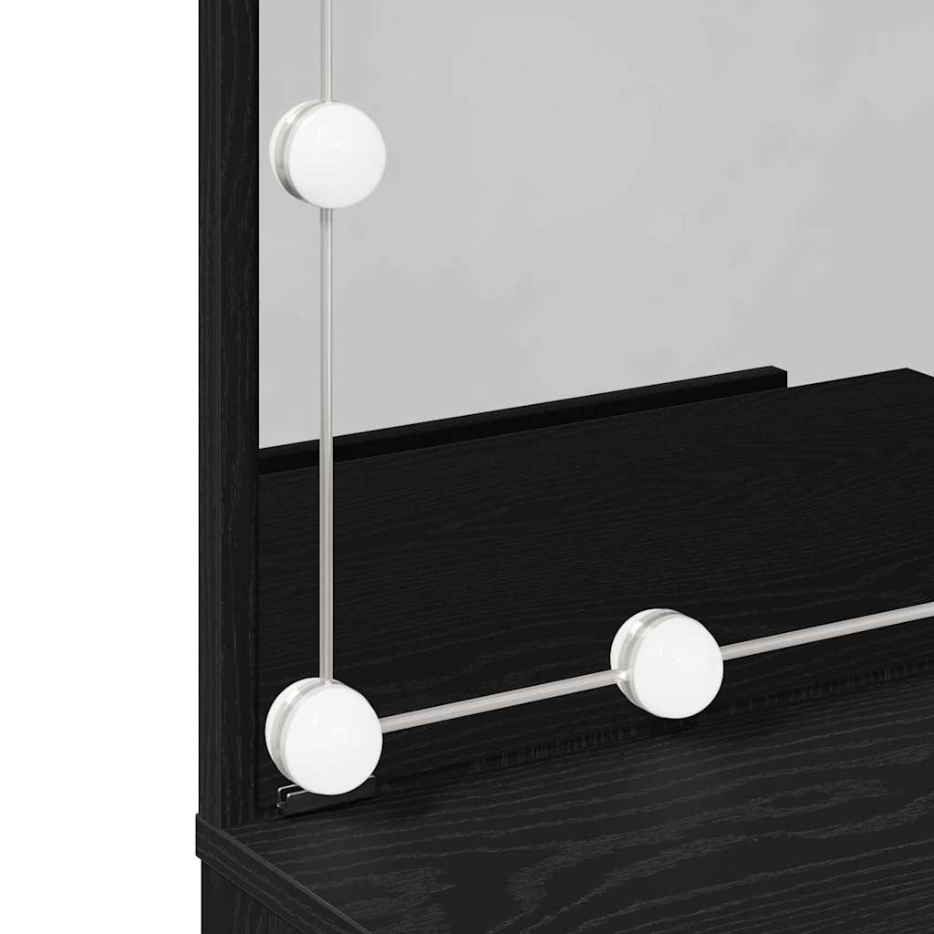 Mesa Tocador Roble Negro 60 x 40 x 140 cm Madera de ingeniería