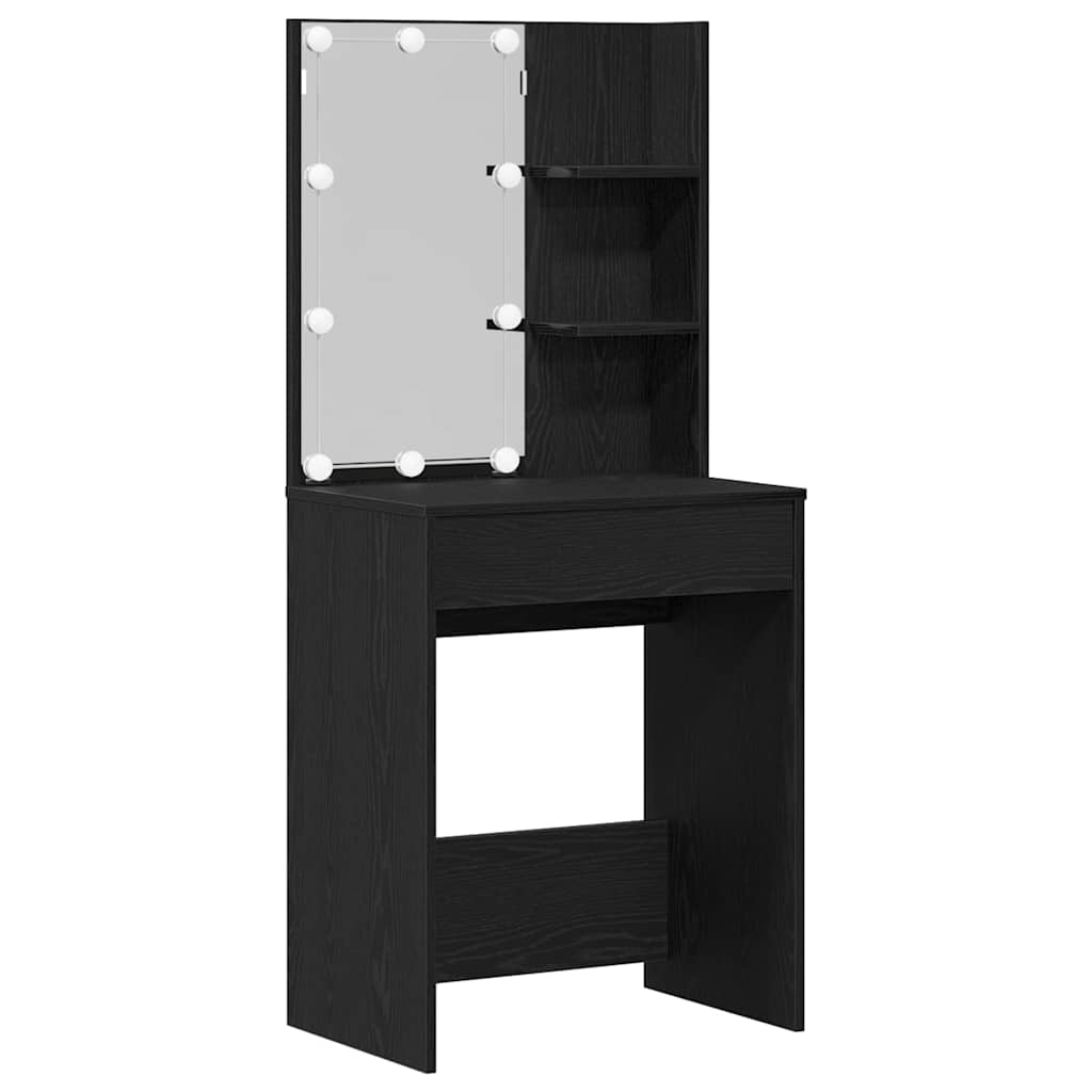 Mesa Tocador Roble Negro 60 x 40 x 140 cm Madera de ingeniería