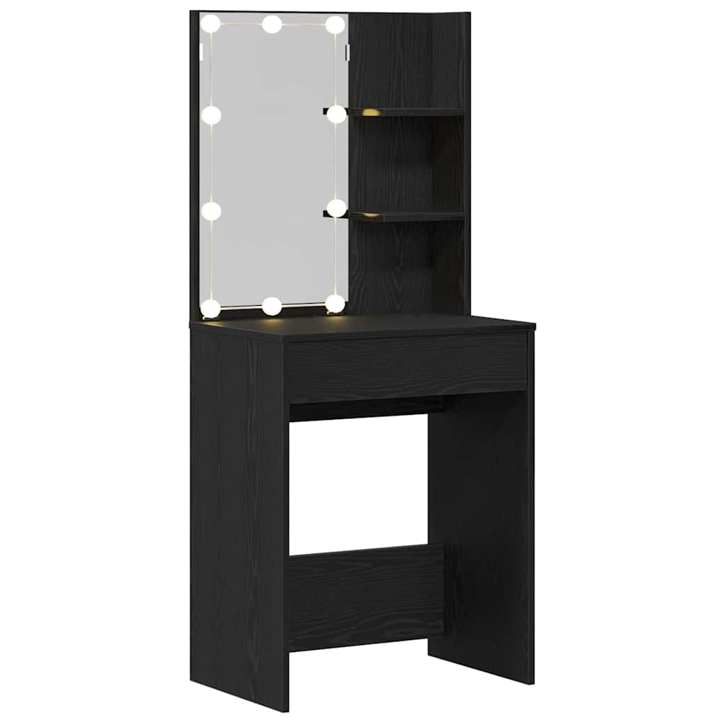 Mesa Tocador Roble Negro 60 x 40 x 140 cm Madera de ingeniería