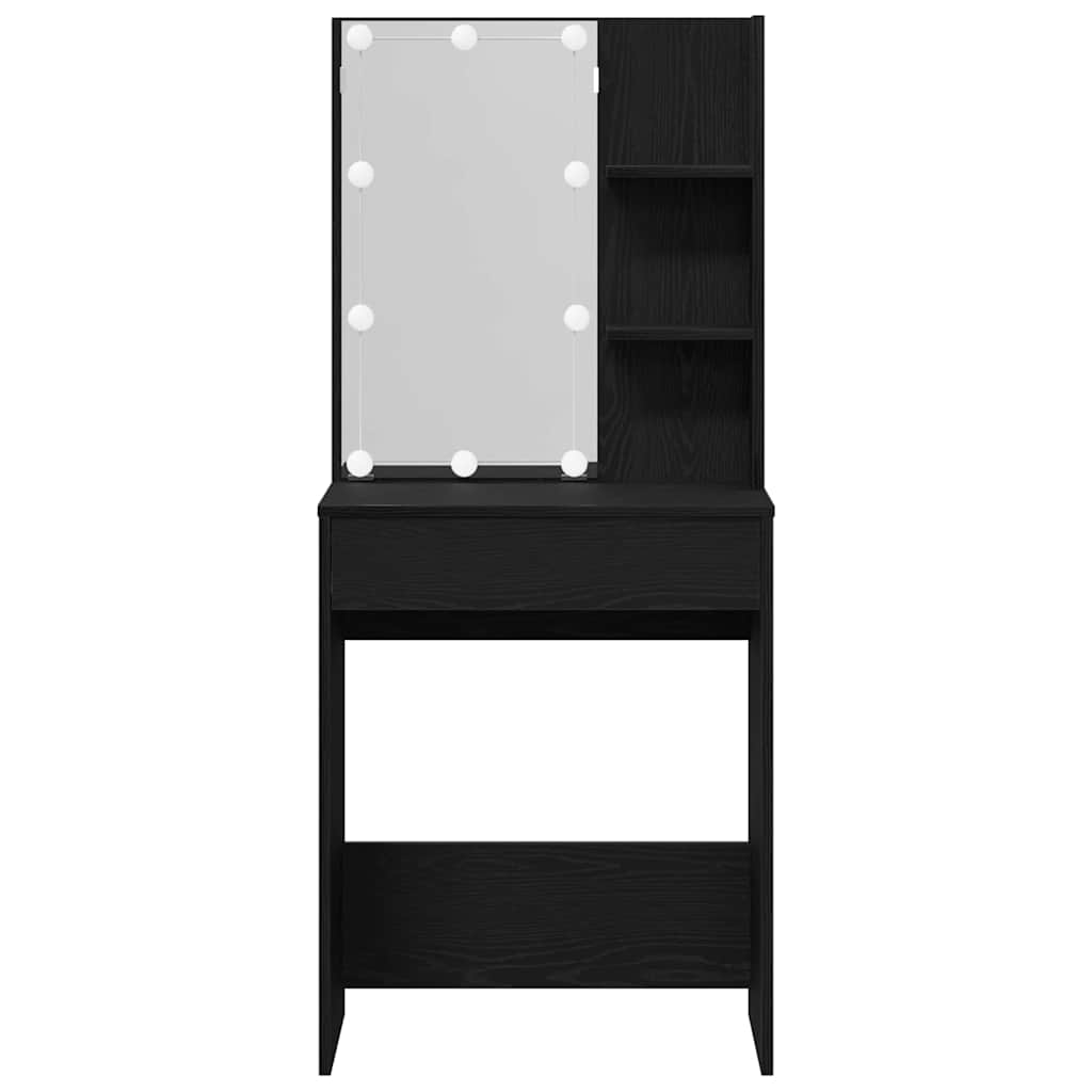 Mesa Tocador Roble Negro 60 x 40 x 140 cm Madera de ingeniería
