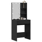 Mesa Tocador Roble Negro 60 x 40 x 140 cm Madera de ingeniería