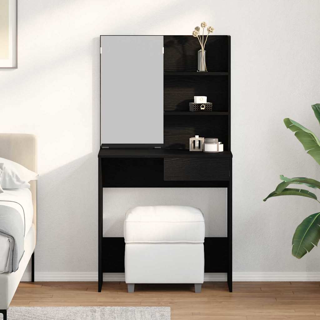 Mesa Tocador con cajón Roble Negro 74,5 x 40 x 141 cm