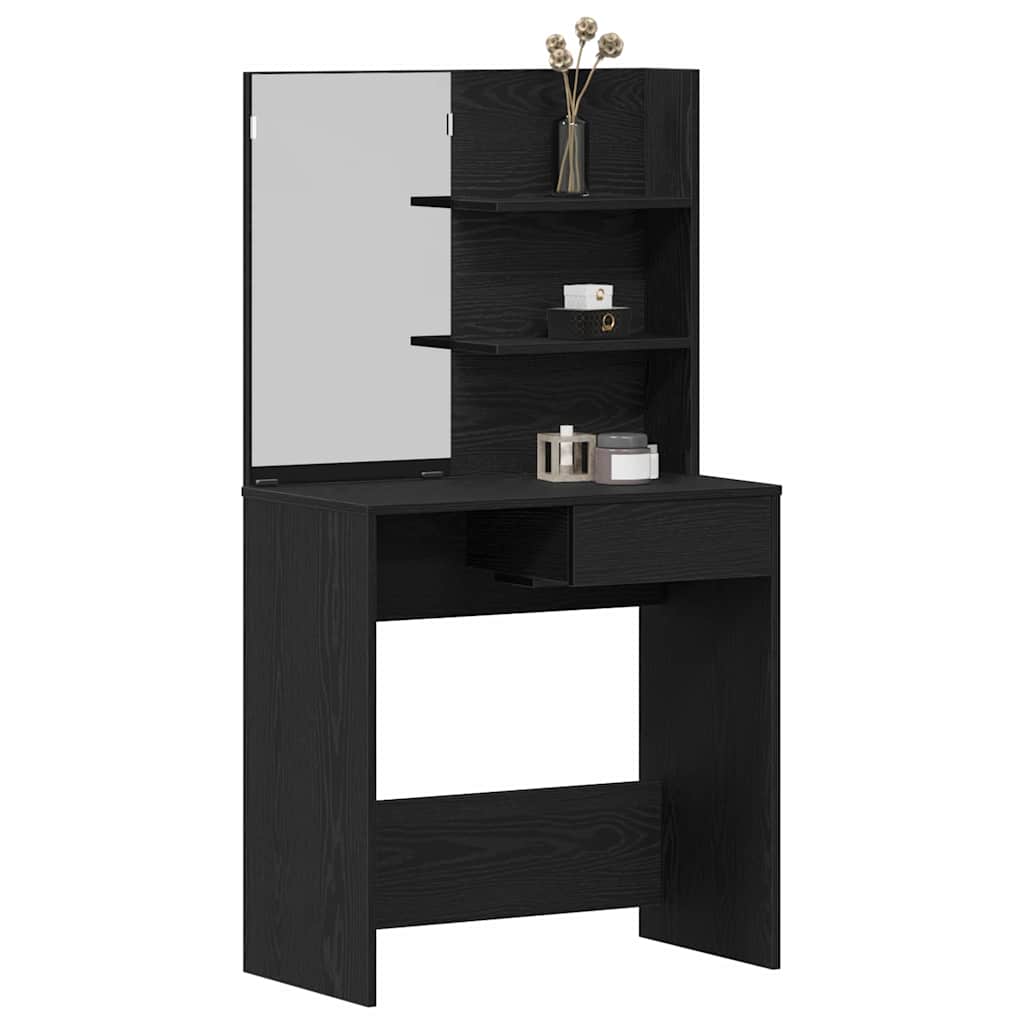 Mesa Tocador con cajón Roble Negro 74,5 x 40 x 141 cm