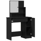 Mesa de tocador con cajón Roble Negro 86,5 x 35 x 136 cm