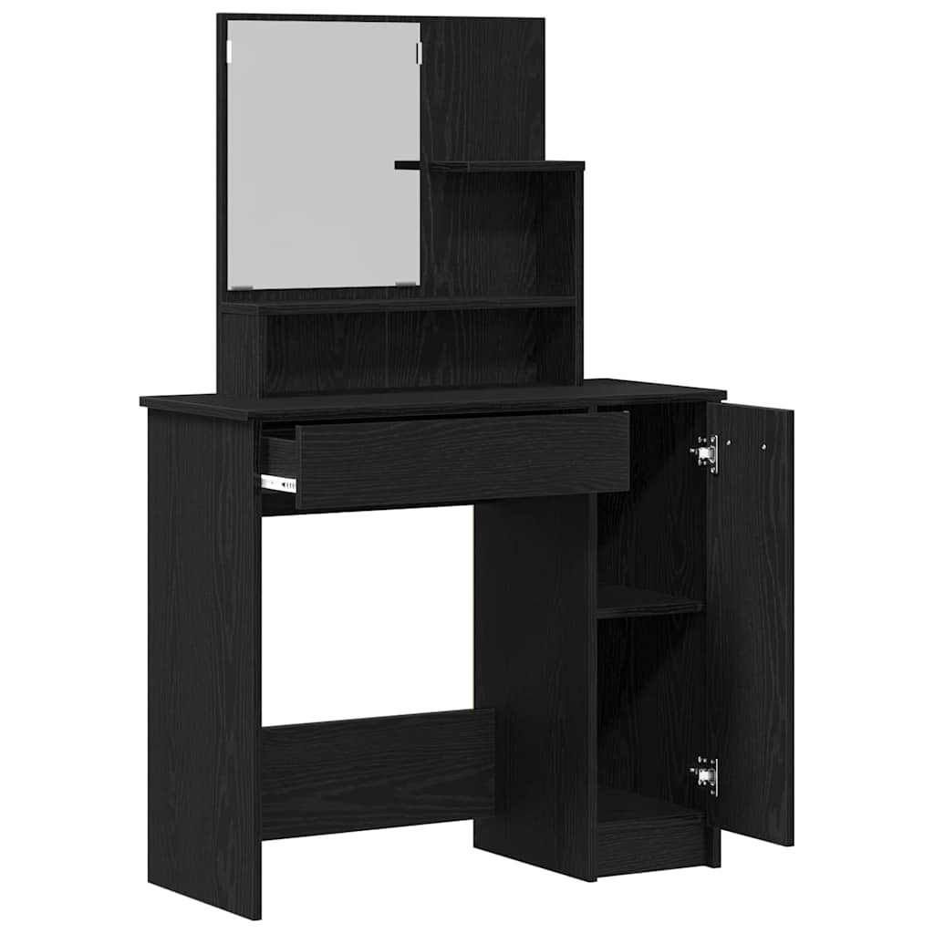 Mesa de tocador con cajón Roble Negro 86,5 x 35 x 136 cm