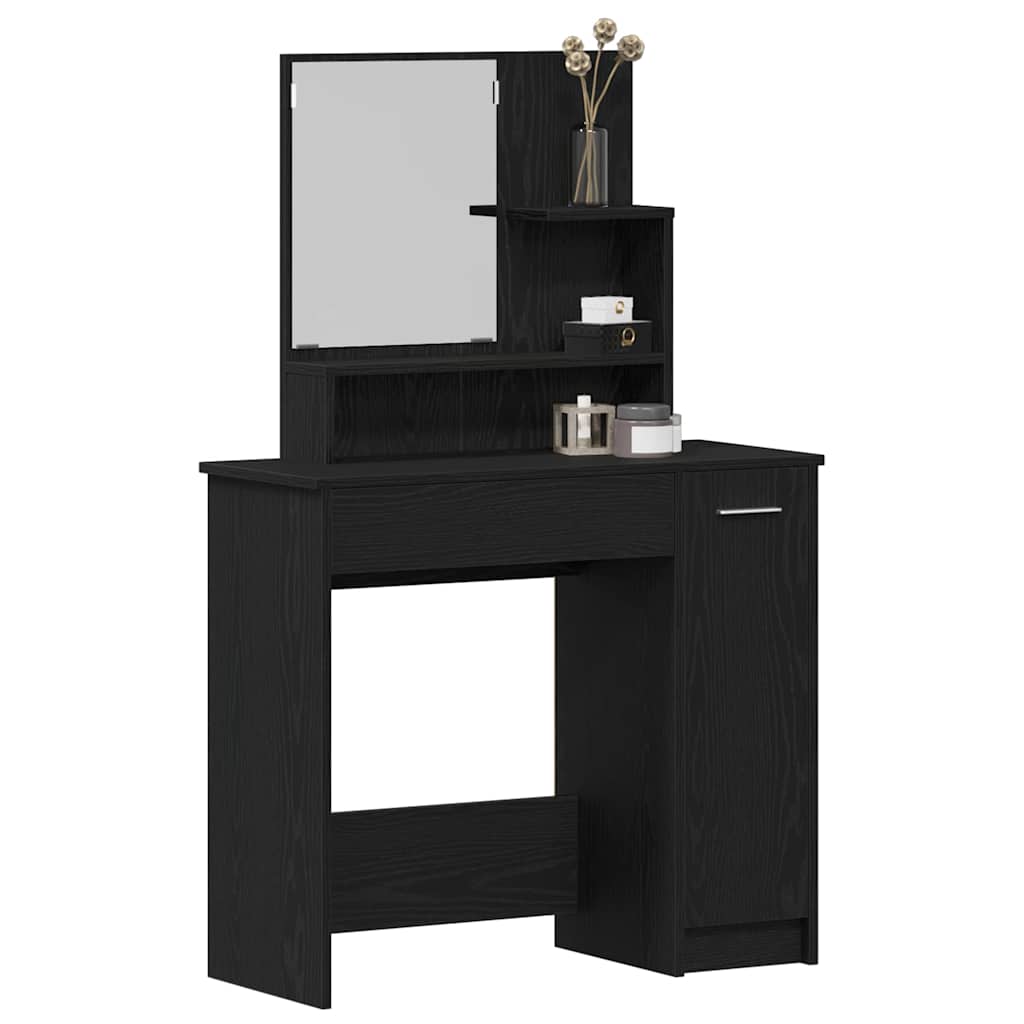 Mesa de tocador con cajón Roble Negro 86,5 x 35 x 136 cm