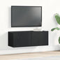 2 pcs TV Cabinet Black Oak 80 x 30 x 30 cm