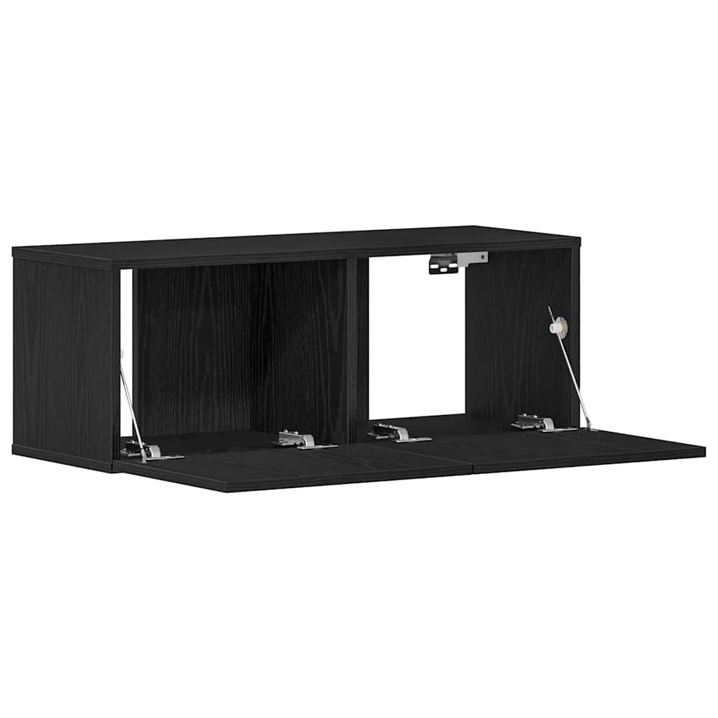 Gabinete de TV 2 pcs Roble Negro 80 x 30 x 30 cm