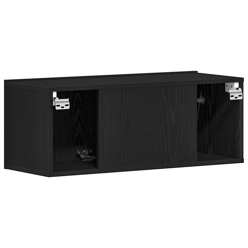 Gabinete de TV 2 pcs Roble Negro 80 x 30 x 30 cm