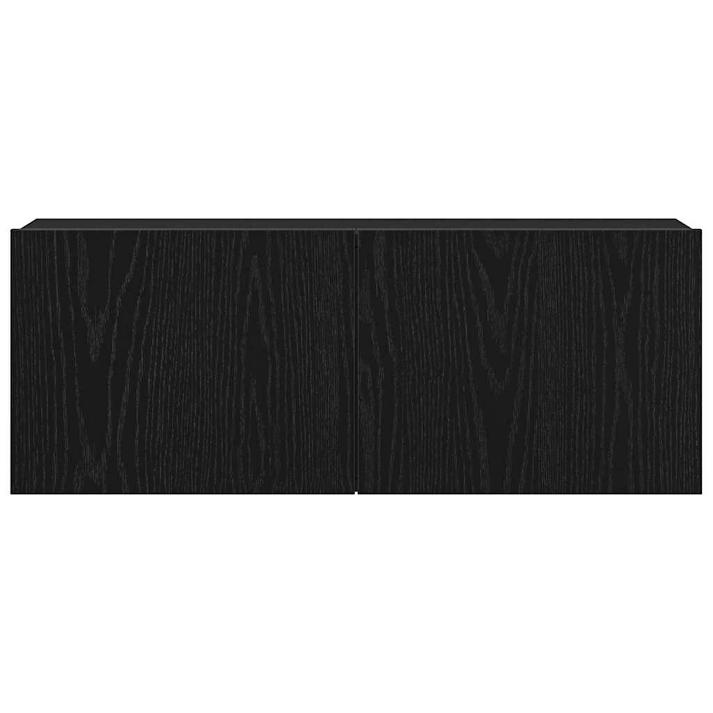 Gabinete de TV 2 pcs Roble Negro 80 x 30 x 30 cm