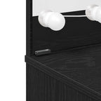 Mesa de tocador con cajón Roble Negro 74,5 x 40 x 141 cm