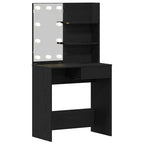 Mesa de tocador con cajón Roble Negro 74,5 x 40 x 141 cm