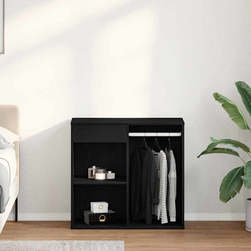 Gabinete de Cosméticos con cajón Roble Negro 80 x 40 x 75 cm