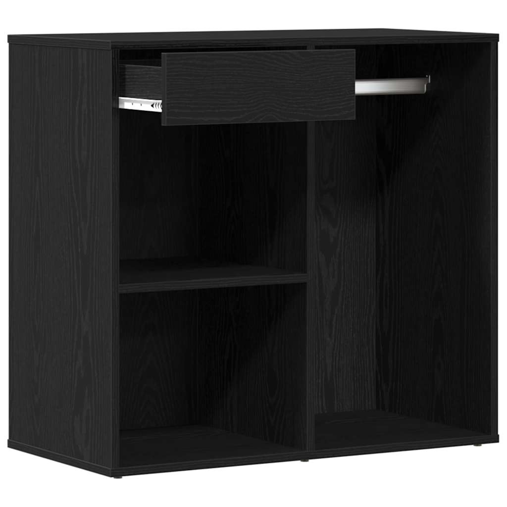 Gabinete de Cosméticos con cajón Roble Negro 80 x 40 x 75 cm
