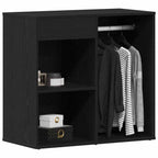 Gabinete de Cosméticos con cajón Roble Negro 80 x 40 x 75 cm