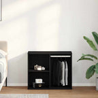 Gabinete de Cosméticos con estante Roble Negro 80 x 40 x 65 cm