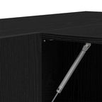 Gabinete de pasillo con estante Roble Negro 97,5 x 37 x 99 cm