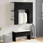 Gabinete de pasillo con estante Roble Negro 97,5 x 37 x 99 cm