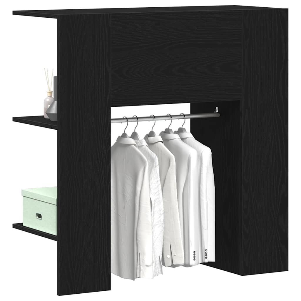 Gabinete de pasillo con estante Roble Negro 97,5 x 37 x 99 cm