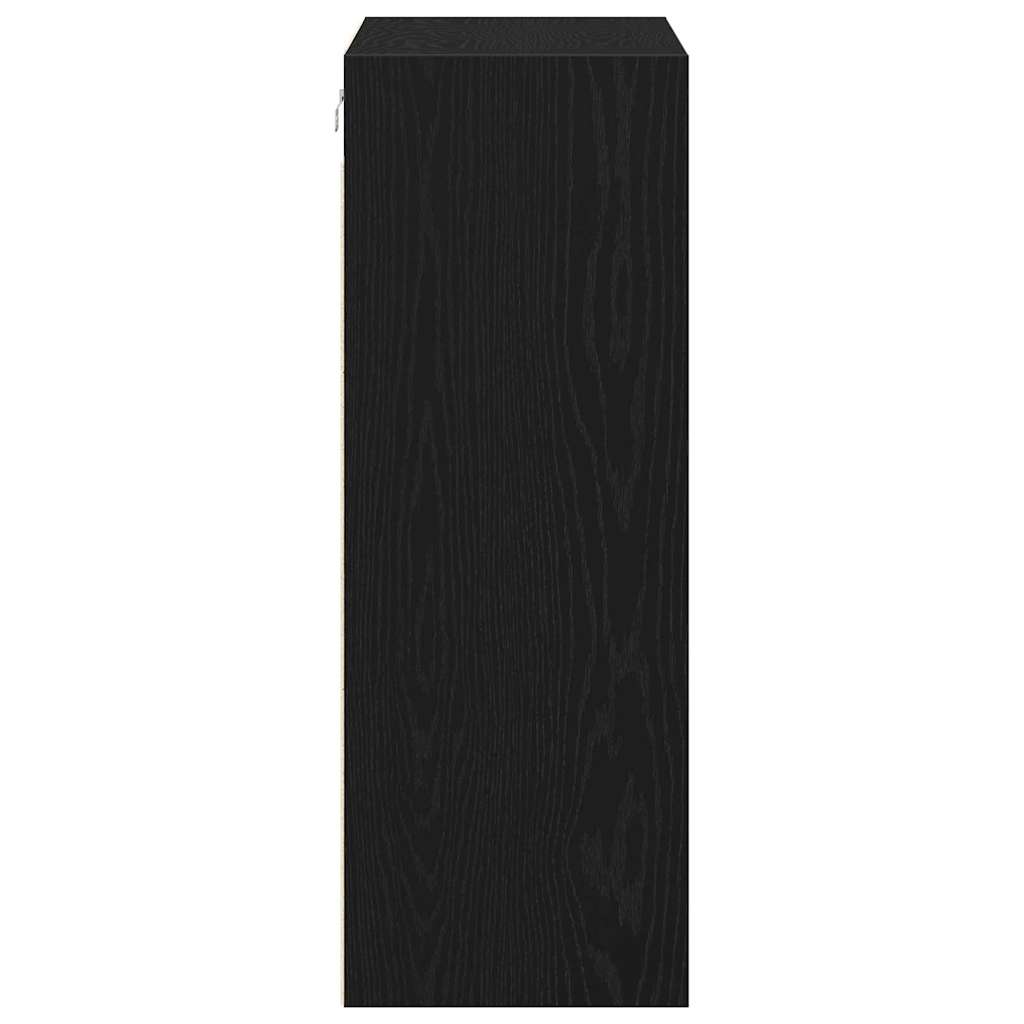 Armario de pared colgante Roble Negro 69,5 x 32,5 x 90 cm