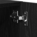 Mueble de pared Montaje en la pared Roble Negro 60 x 30 x 70 cm