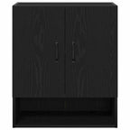 Mueble de pared Montaje en la pared Roble Negro 60 x 30 x 70 cm