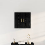 Mueble de pared Montaje en la pared Roble Negro 60 x 30 x 60 cm