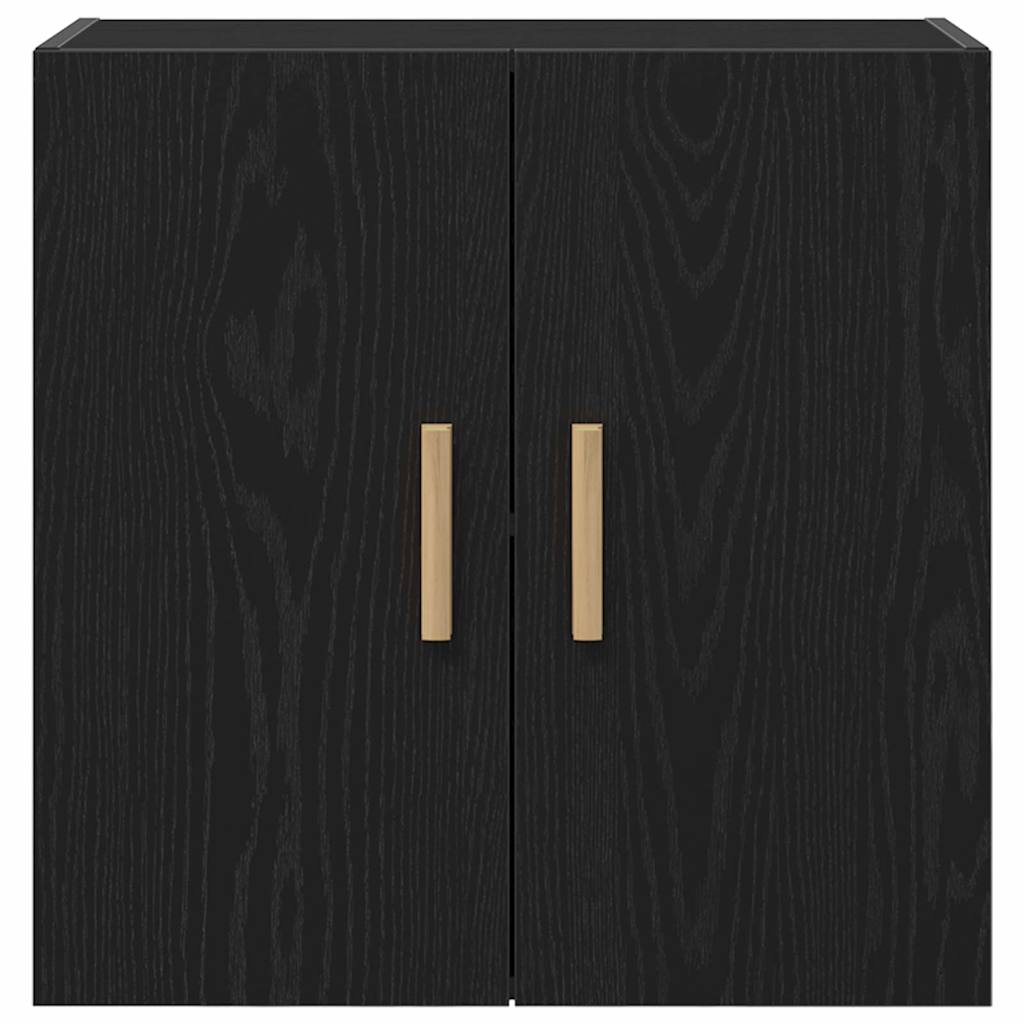 Mueble de pared Montaje en la pared Roble Negro 60 x 30 x 60 cm