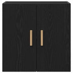 Mueble de pared Montaje en la pared Roble Negro 60 x 30 x 60 cm