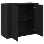 Vitrina Roble Negro 80 x 33 x 70 cm Madera contrachapada