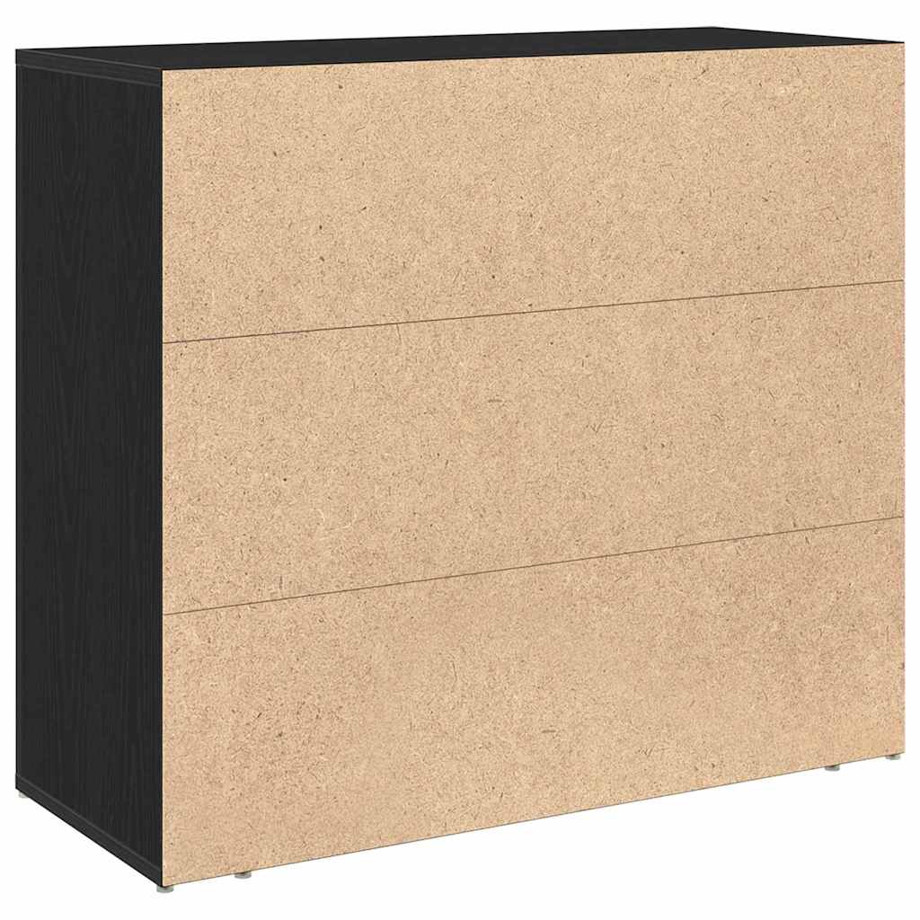 Vitrina Roble Negro 80 x 33 x 70 cm Madera contrachapada