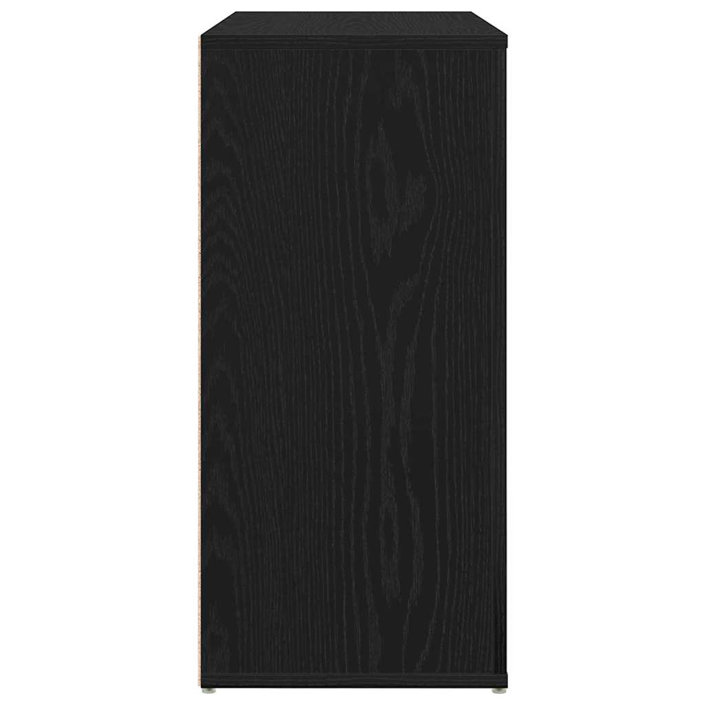 Vitrina Roble Negro 80 x 33 x 70 cm Madera contrachapada