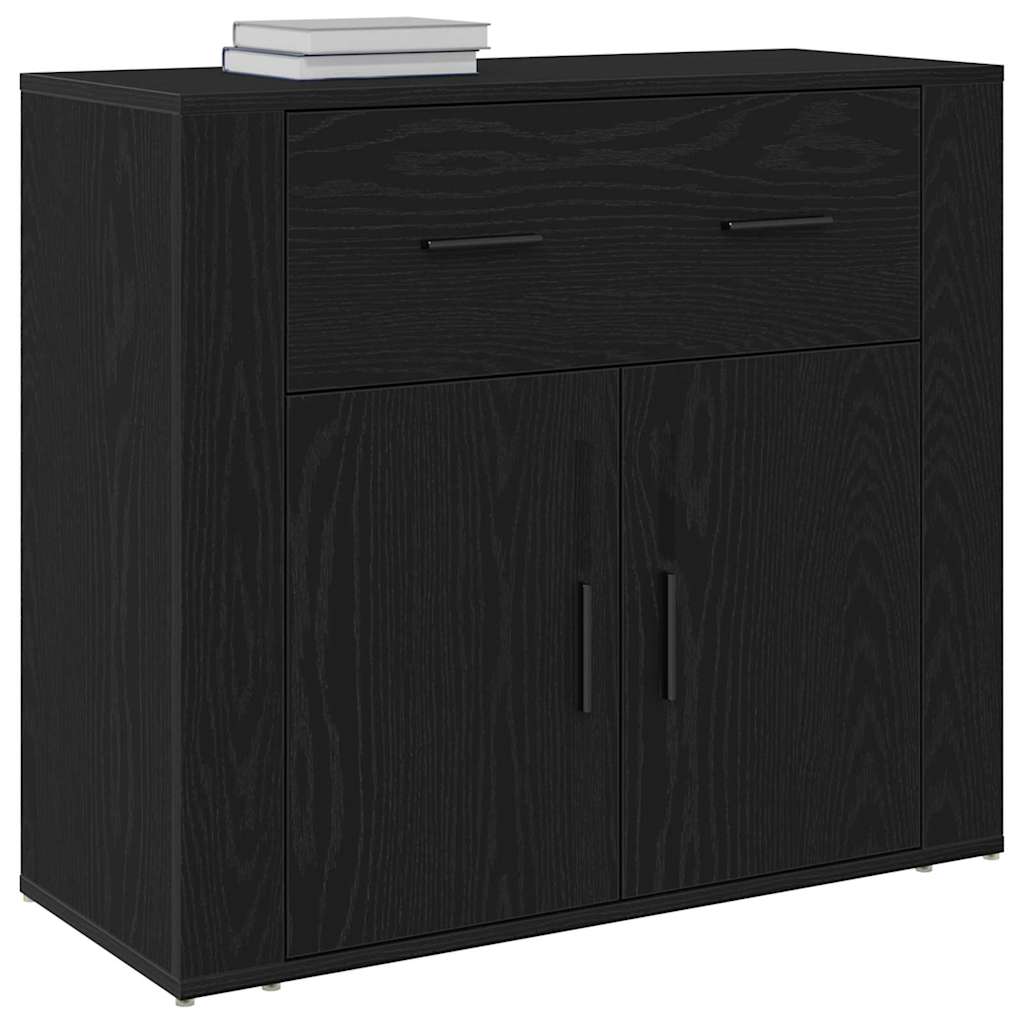 Vitrina Roble Negro 80 x 33 x 70 cm Madera contrachapada