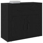 Vitrina Roble Negro 80 x 33 x 70 cm Madera contrachapada