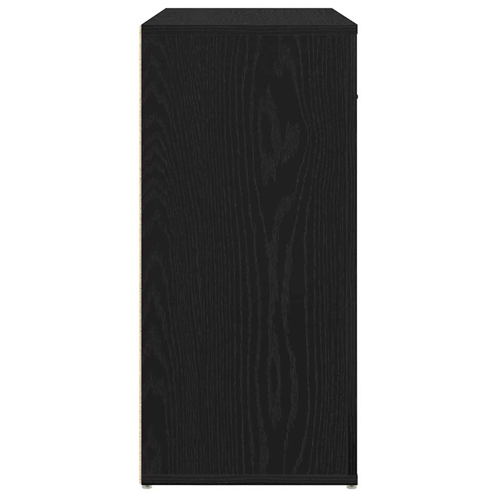 Vitrina Roble Negro 80 x 33 x 70 cm Madera contrachapada