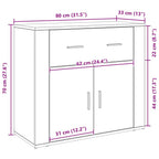 Vitrina Roble Negro 80 x 33 x 70 cm Madera contrachapada