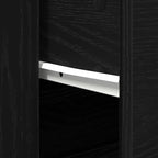 Vitrina Roble Negro 80 x 33 x 70 cm Madera contrachapada