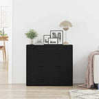 Vitrina Roble Negro 80 x 33 x 70 cm Madera contrachapada