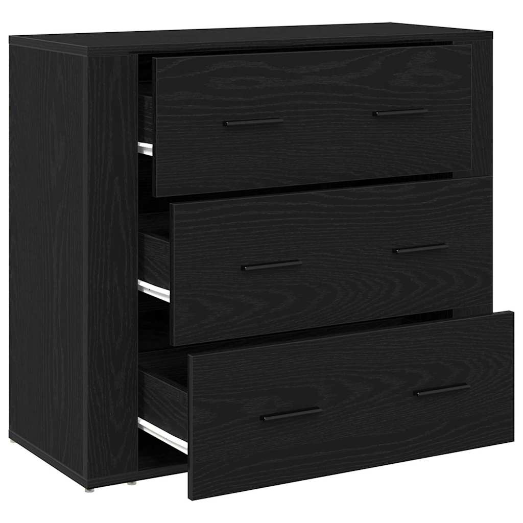 Vitrina Roble Negro 80 x 33 x 70 cm Madera contrachapada