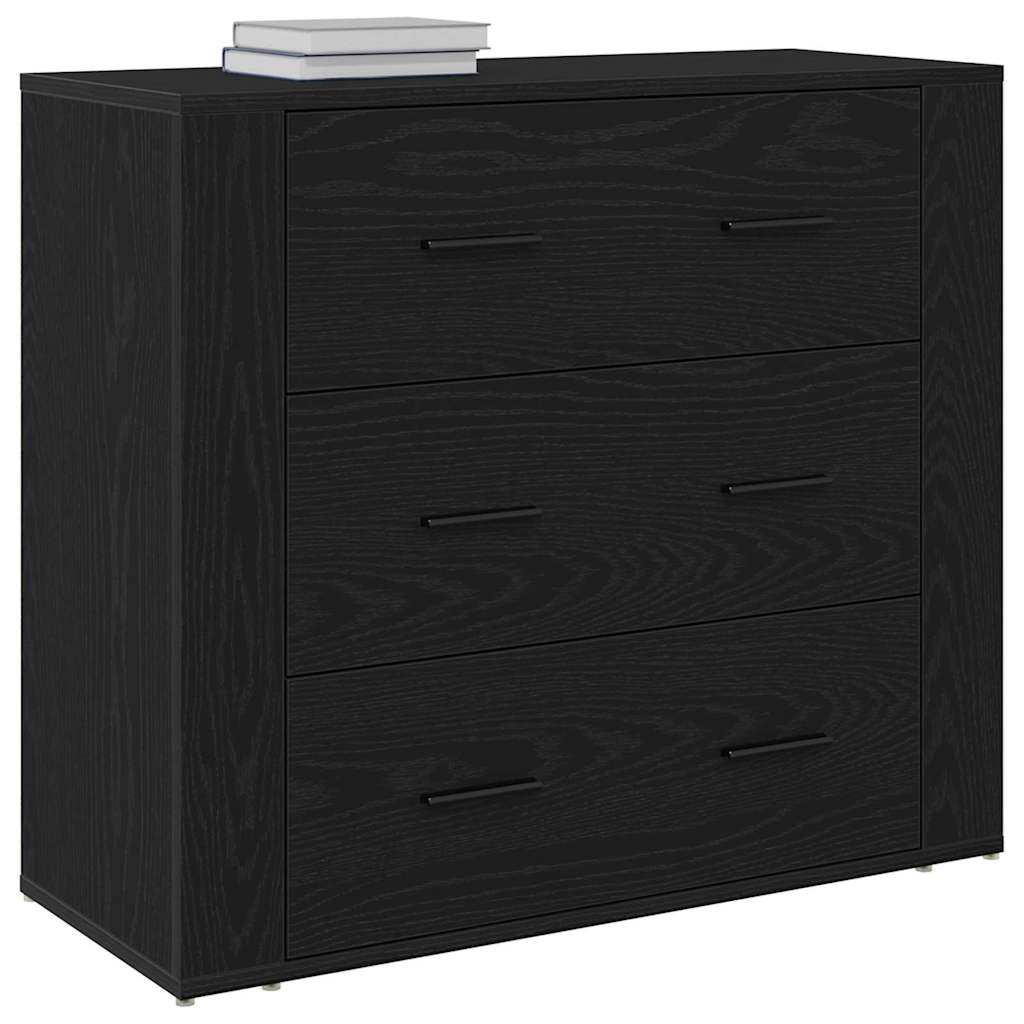 Vitrina Roble Negro 80 x 33 x 70 cm Madera contrachapada