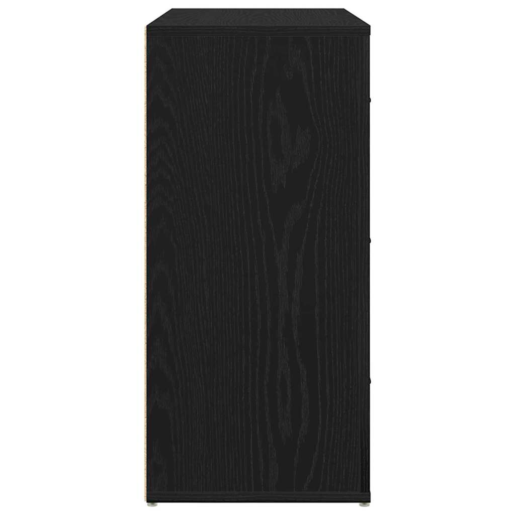 Vitrina Roble Negro 80 x 33 x 70 cm Madera contrachapada