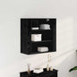 Mueble de pared con estante Roble Negro 80 x 33 x 80 cm