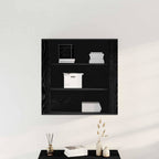 Mueble de pared con estante Roble Negro 80 x 33 x 80 cm