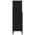 Gabinete de Baño con estante Roble Negro 30 x 30 x 100 cm
