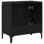 Gabinete de Lavabo para Baño Roble Negro 58 x 33 x 60 cm