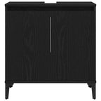 Gabinete de Lavabo para Baño Roble Negro 58 x 33 x 60 cm